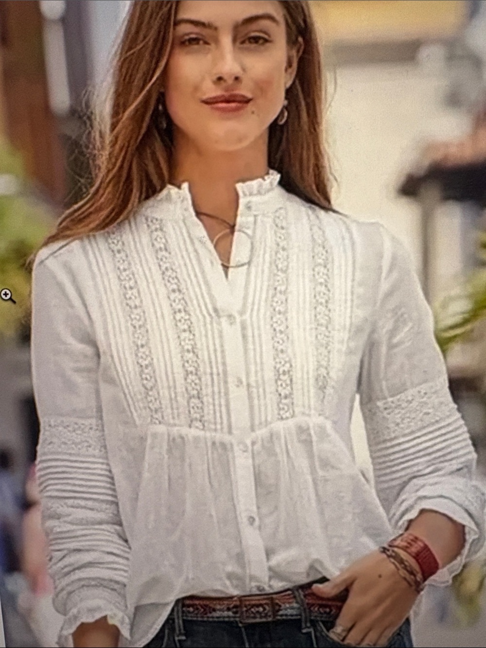 SUNDANCE Luella Victorian Button Down Top